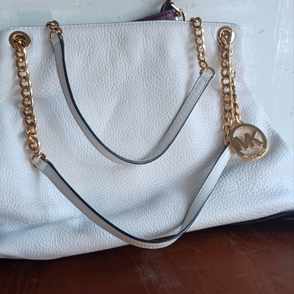 Michael Kors white handbag